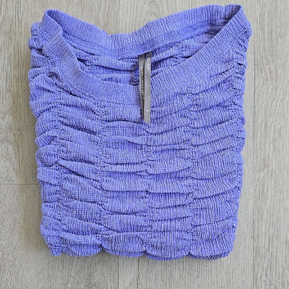 By Antropologie Ruched Baby Tee Size S - Picture 9 of 11